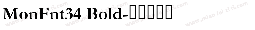 MonFnt34 Bold字体转换